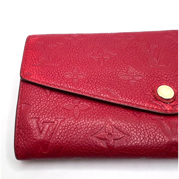 Red Louis Vuitton LV Monogram Empreinte Portefeiulle Curieuse Long Wallet - Picture 6 of 10